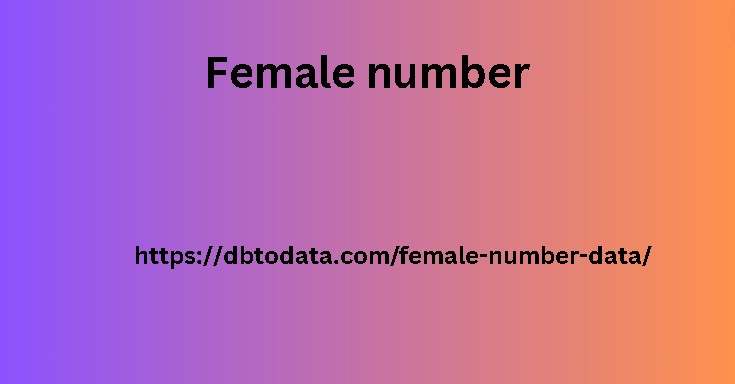 Phone number data