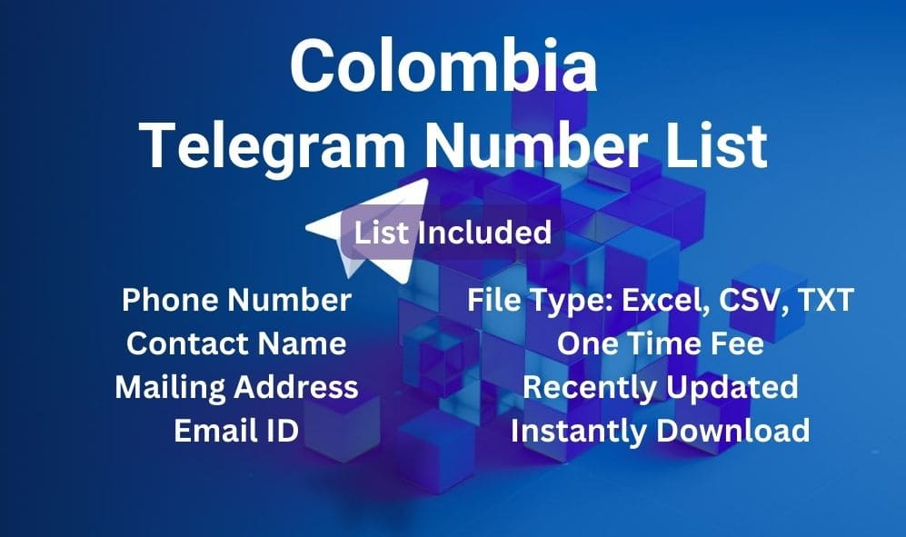 Colombia telegram number list