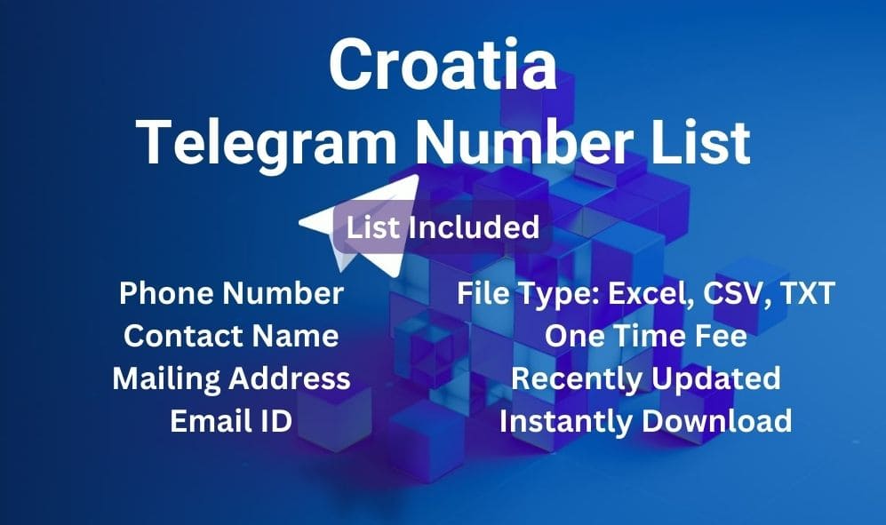 Croatia telegram number list