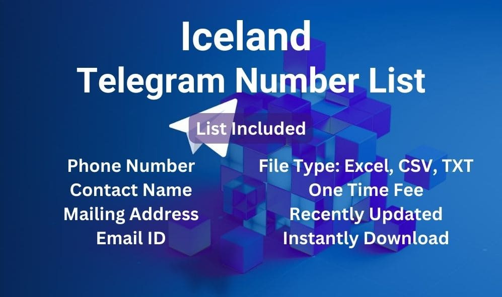 Iceland telegram number list