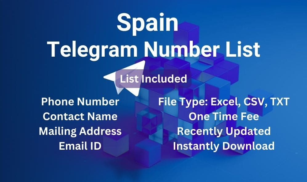 Spain telegram number list